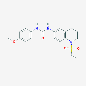 molecular formula C19H23N3O4S B2575345 1-(1-(Ethylsulfonyl)-1,2,3,4-tetrahydroquinolin-6-yl)-3-(4-methoxyphenyl)urea CAS No. 1203187-67-0