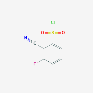 molecular formula C7H3ClFNO2S B2575350 2-Cyano-3-fluorobenzene-1-sulfonyl chloride CAS No. 80023-23-0
