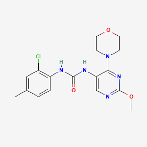 molecular formula C17H20ClN5O3 B2575359 1-(2-氯-4-甲基苯基)-3-(2-甲氧基-4-吗啉嘧啶-5-基)脲 CAS No. 1790195-75-3