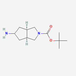 molecular formula C12H22N2O2 B2575360 cis-5-Amino-2-boc-hexahydro-cyclopenta[c]pyrrole CAS No. 1031335-28-0; 1221439-83-3; 863600-81-1