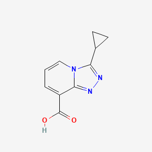 molecular formula C10H9N3O2 B2575361 3-Cyclopropyl-[1,2,4]triazolo[4,3-a]pyridine-8-carboxylic acid CAS No. 1216123-60-2
