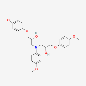 molecular formula C27H33NO7 B2575362 3,3'-((4-Methoxyphenyl)azanediyl)bis(1-(4-methoxyphenoxy)propan-2-ol) CAS No. 877819-04-0