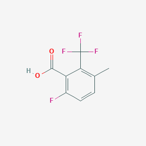 molecular formula C9H6F4O2 B2575365 6-氟-3-甲基-2-(三氟甲基)苯甲酸 CAS No. 2383927-14-6