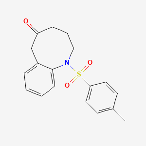 molecular formula C18H19NO3S B2575366 1-tosyl-1,2,3,4-tetrahydrobenzo[b]azocin-5(6H)-one CAS No. 88239-75-2