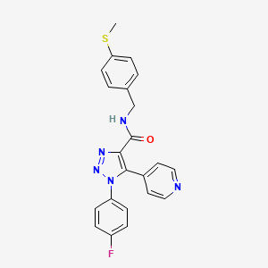 molecular formula C22H18FN5OS B2575369 1-[(3,4-二甲苯基)磺酰基]-3-甲基-N-(2-甲基苄基)哌啶-3-甲酰胺 CAS No. 1207041-82-4