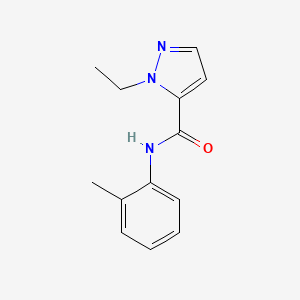 molecular formula C13H15N3O B2575370 1-乙基-N-(邻甲苯基)-1H-吡唑-5-甲酰胺 CAS No. 1172772-70-1