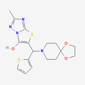 5-(1,4-Dioxa-8-azaspiro[4.5]decan-8-yl(thiophen-2-yl)methyl)-2-methylthiazolo[3,2-b][1,2,4]triazol-6-ol