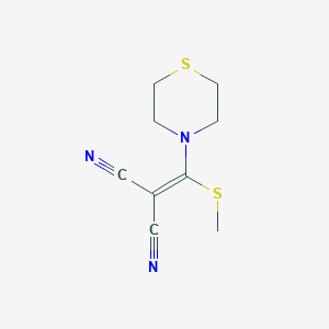 2-[Methylsulfanyl(thiomorpholin-4-yl)methylidene]propanedinitrile