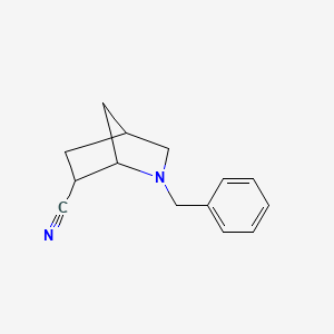 molecular formula C14H16N2 B2575390 2-Benzyl-2-azabicyclo[2.2.1]heptane-6-carbonitrile CAS No. 258264-37-8