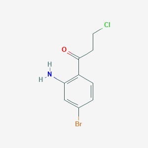 molecular formula C9H9BrClNO B2575391 1-(2-Amino-4-bromophenyl)-3-chloropropan-1-one CAS No. 1416438-25-9