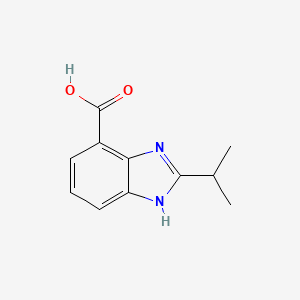 B2575398 1H-Benzimidazole-7-carboxylic acid, 2-(1-methylethyl)- CAS No. 916075-96-2