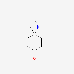 molecular formula C9H17NO B2575408 4-(ジメチルアミノ)-4-メチルシクロヘキサン-1-オン CAS No. 2091100-60-4