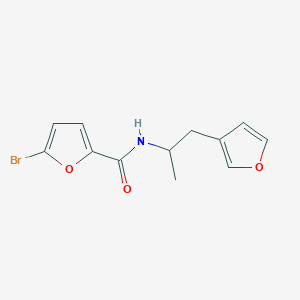 molecular formula C12H12BrNO3 B2575413 5-溴-N-(1-(呋喃-3-基)丙-2-基)呋喃-2-甲酰胺 CAS No. 1788674-59-8