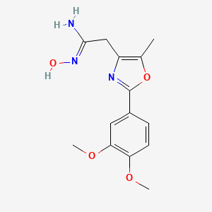 (1Z)-2-[2-(3,4-dimethoxyphenyl)-5-methyl-1,3-oxazol-4-yl]-N'-hydroxyethanimidamide
