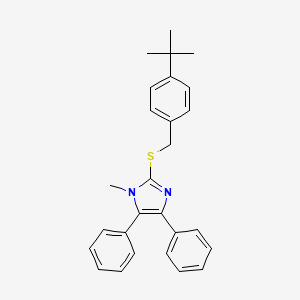 2-{[4-(tert-butyl)benzyl]sulfanyl}-1-methyl-4,5-diphenyl-1H-imidazole