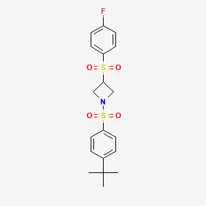 1-((4-(Tert-butyl)phenyl)sulfonyl)-3-((4-fluorophenyl)sulfonyl)azetidine