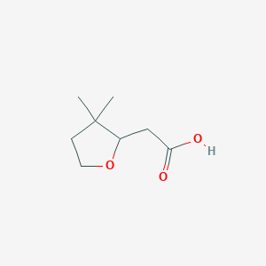 molecular formula C8H14O3 B2575440 2-(3,3-Dimethyloxolan-2-yl)acetic acid CAS No. 2228698-47-1