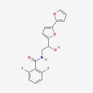 molecular formula C17H13F2NO4 B2575443 N-(2-{[2,2'-bifuran]-5-yl}-2-hydroxyethyl)-2,6-difluorobenzamide CAS No. 2320925-44-6