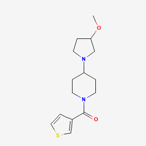 molecular formula C15H22N2O2S B2575446 (4-(3-Methoxypyrrolidin-1-yl)piperidin-1-yl)(thiophen-3-yl)methanone CAS No. 2319637-82-4