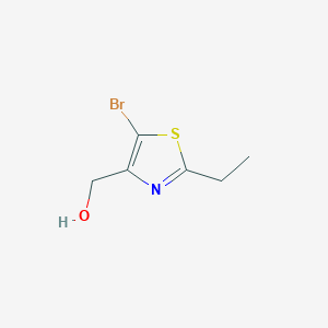 molecular formula C6H8BrNOS B2575448 (5-溴-2-乙基-1,3-噻唑-4-基)甲醇 CAS No. 1782057-60-6
