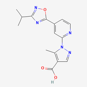 1-[4-(3-isopropyl-1,2,4-oxadiazol-5-yl)pyridin-2-yl]-5-methyl-1H-pyrazole-4-carboxylic acid