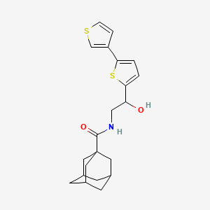 N-[2-Hydroxy-2-(5-thiophen-3-ylthiophen-2-yl)ethyl]adamantane-1-carboxamide
