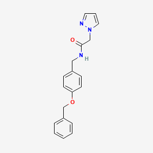 N-(4-(benzyloxy)benzyl)-2-(1H-pyrazol-1-yl)acetamide