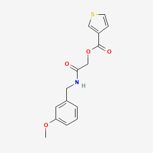 molecular formula C15H15NO4S B2575462 2-((3-甲氧基苄基)氨基)-2-氧代乙基噻吩-3-羧酸酯 CAS No. 1062313-49-8