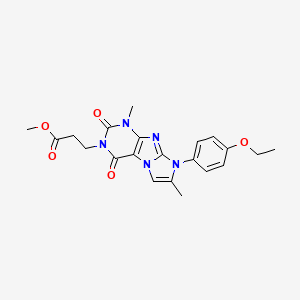 methyl 3-(8-(4-ethoxyphenyl)-1,7-dimethyl-2,4-dioxo-1H-imidazo[2,1-f]purin-3(2H,4H,8H)-yl)propanoate