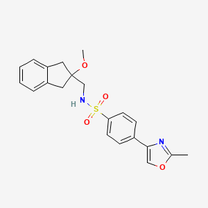 N-((2-methoxy-2,3-dihydro-1H-inden-2-yl)methyl)-4-(2-methyloxazol-4-yl)benzenesulfonamide