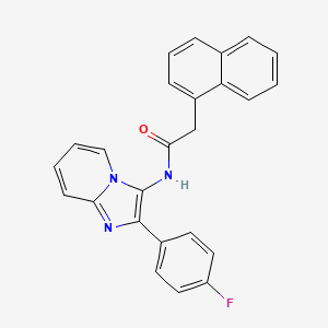 molecular formula C25H18FN3O B2575474 N-(2-(4-氟苯基)咪唑并[1,2-a]吡啶-3-基)-2-(萘-1-基)乙酰胺 CAS No. 850930-05-1