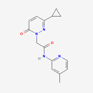 molecular formula C15H16N4O2 B2575475 2-(3-环丙基-6-氧代哒嗪-1(6H)-基)-N-(4-甲基吡啶-2-基)乙酰胺 CAS No. 2034367-38-7