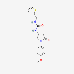 molecular formula C18H21N3O3S B2575477 1-(1-(4-Ethoxyphenyl)-5-oxopyrrolidin-3-yl)-3-(thiophen-2-ylmethyl)urea CAS No. 894014-46-1