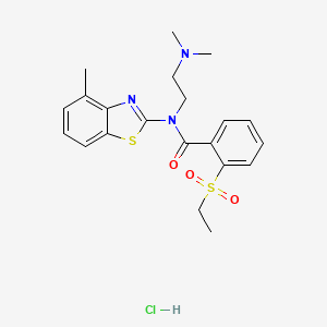 N-(2-(dimethylamino)ethyl)-2-(ethylsulfonyl)-N-(4-methylbenzo[d]thiazol-2-yl)benzamide hydrochloride