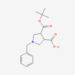 1-Benzyl-4-[(2-methylpropan-2-yl)oxycarbonyl]pyrrolidine-3-carboxylic acid