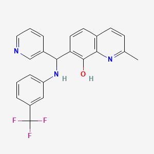 2-Methyl-7-[pyridin-3-yl-[3-(trifluoromethyl)anilino]methyl]quinolin-8-ol
