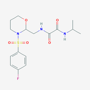 N1-((3-((4-fluorophenyl)sulfonyl)-1,3-oxazinan-2-yl)methyl)-N2-isopropyloxalamide