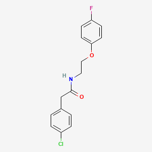 2-(4-chlorophenyl)-N-(2-(4-fluorophenoxy)ethyl)acetamide