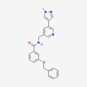 3-(benzyloxy)-N-((5-(1-methyl-1H-pyrazol-4-yl)pyridin-3-yl)methyl)benzamide