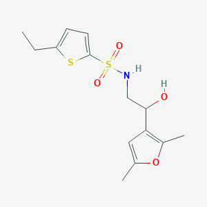molecular formula C14H19NO4S2 B2575505 N-(2-(2,5-dimethylfuran-3-yl)-2-hydroxyethyl)-5-ethylthiophene-2-sulfonamide CAS No. 2319788-66-2