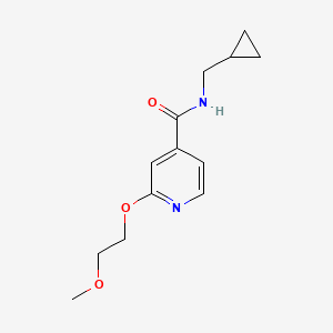 molecular formula C13H18N2O3 B2575506 N-(cyclopropylmethyl)-2-(2-methoxyethoxy)isonicotinamide CAS No. 2034301-70-5