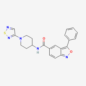 3-phenyl-N-[1-(1,2,5-thiadiazol-3-yl)piperidin-4-yl]-2,1-benzoxazole-5-carboxamide