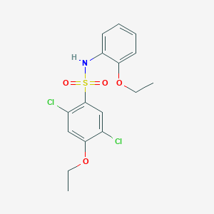 molecular formula C16H17Cl2NO4S B257551 2,5-dichloro-4-ethoxy-N-(2-ethoxyphenyl)benzenesulfonamide 