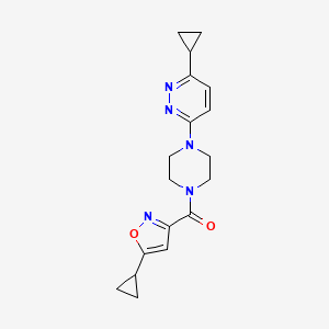(5-Cyclopropylisoxazol-3-yl)(4-(6-cyclopropylpyridazin-3-yl)piperazin-1-yl)methanone