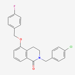 2-(4-chlorobenzyl)-5-((4-fluorobenzyl)oxy)-3,4-dihydroisoquinolin-1(2H)-one