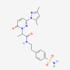 2-(3-(3,5-dimethyl-1H-pyrazol-1-yl)-6-oxopyridazin-1(6H)-yl)-N-(4-sulfamoylphenethyl)propanamide