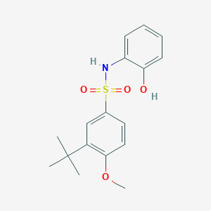 molecular formula C17H21NO4S B257553 3-tert-butyl-N-(2-hydroxyphenyl)-4-methoxybenzenesulfonamide 
