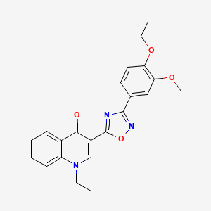 3-(3-(4-ethoxy-3-methoxyphenyl)-1,2,4-oxadiazol-5-yl)-1-ethylquinolin-4(1H)-one