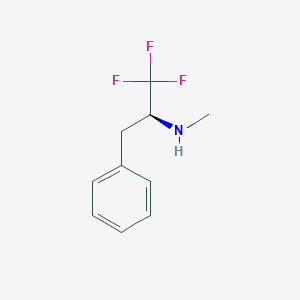 molecular formula C10H12F3N B2575533 (S)-N-Methyl-3,3,3-trifluoro-1-phenyl-2-propylamine CAS No. 1389320-28-8