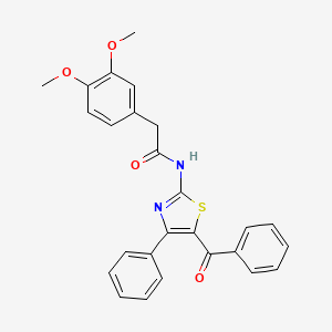 molecular formula C26H22N2O4S B2575535 N-(5-benzoyl-4-phenylthiazol-2-yl)-2-(3,4-dimethoxyphenyl)acetamide CAS No. 954078-98-9